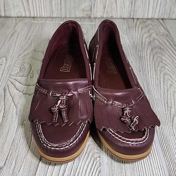 Dexter Leather Wedge Kilt Loafers Womens Size 7 - Picture 3 of 13